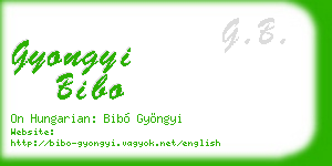 gyongyi bibo business card