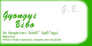 gyongyi bibo business card